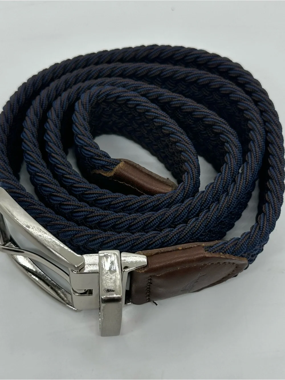Tommy Bahama Navy Woven Stretch Belt S/M